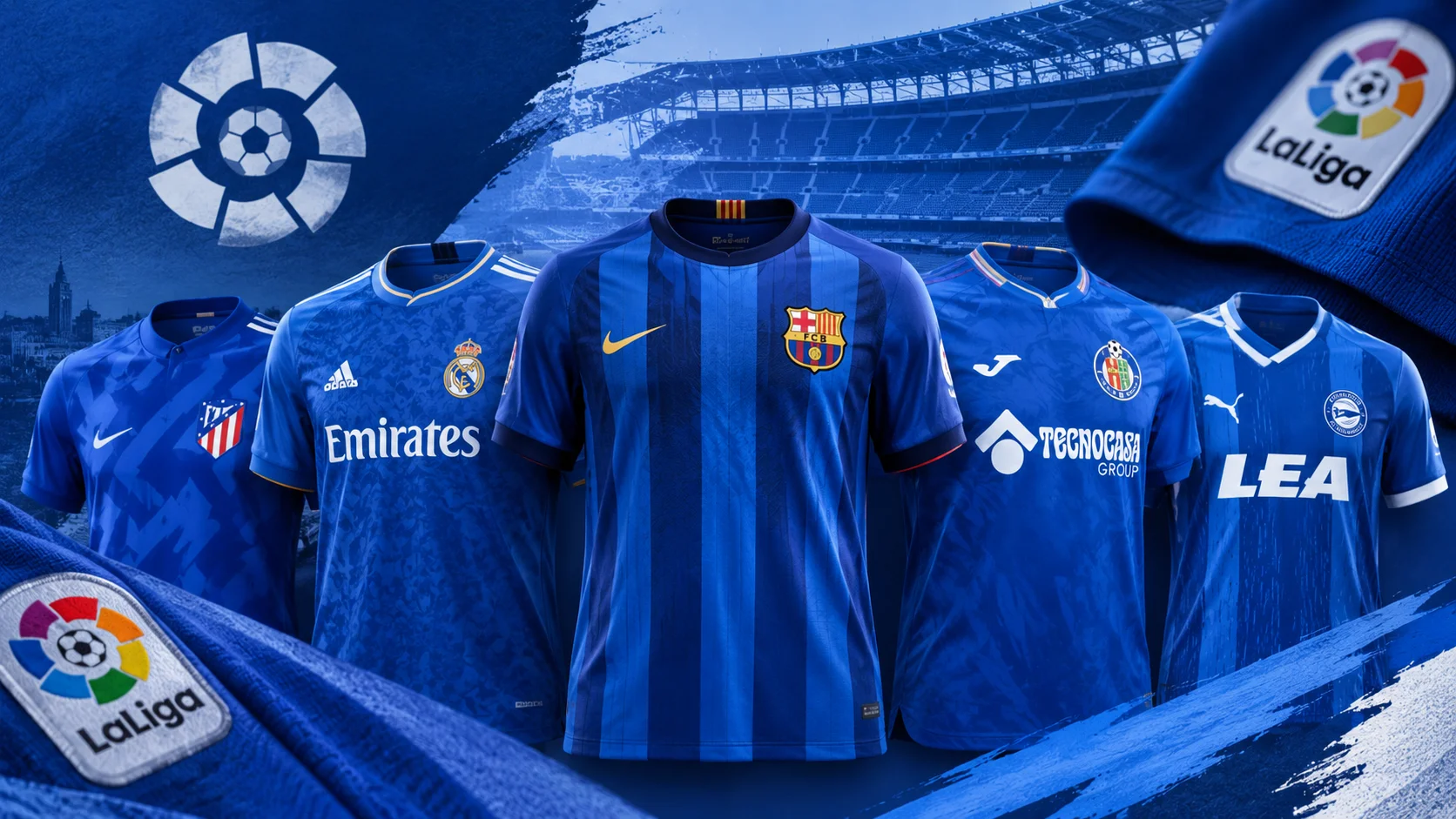 Camisetas de fútbol azules: los diseños más icónicos de LaLiga